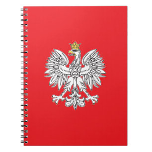 Polish Eagle With Gold Crown Spiral Notebook