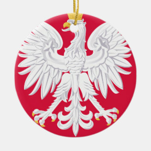 Polish Emblem - Poland Shield - Polska Herb Polski Ceramic Ornament