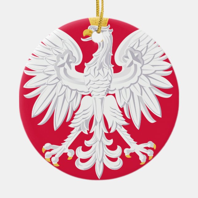 Polish Emblem - Poland Shield - Polska Herb Polski Ceramic Ornament (Front)
