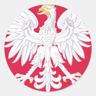 Polish Emblem - Poland Shield - Polska Herb Polski Classic Round Sticker