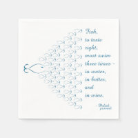 Polish Fish Proverb Napkin