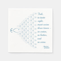 Polish Fish Proverb Napkin