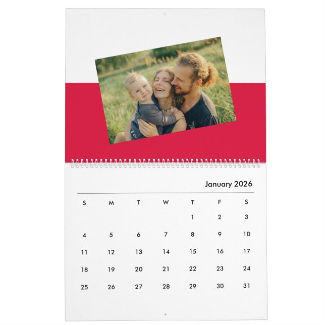 Polish Flag Add Photo Poland 2026 Fotokalendarz Calendar (Jan 2026)