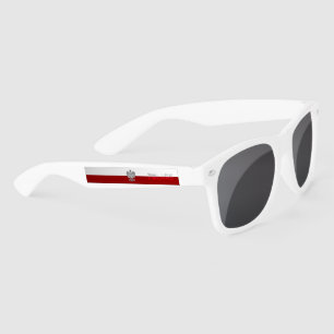 Polish flag and Coat of arms Sunglasses