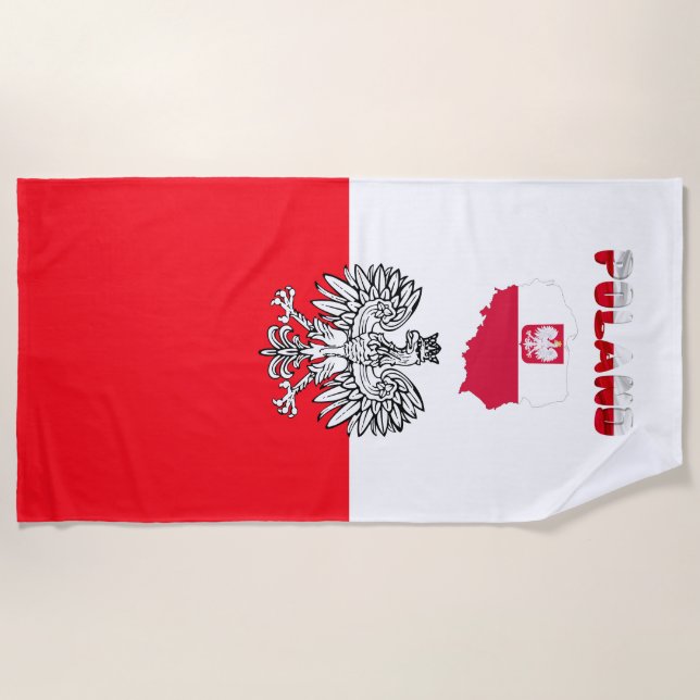 Polish flag beach towel (Front)