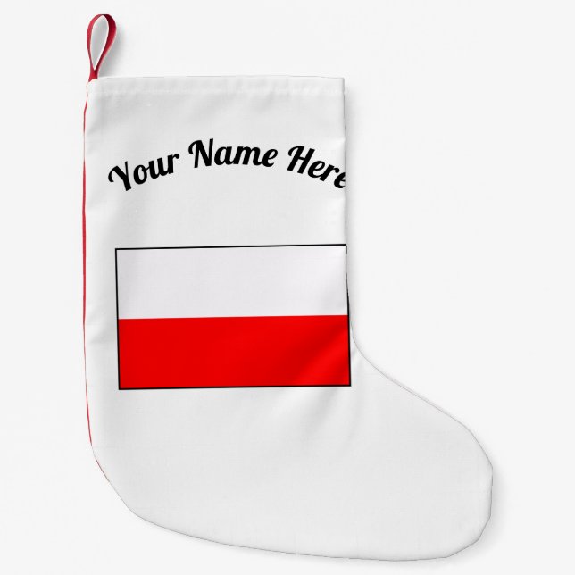 Polish Flag Christmas Stocking (Front)