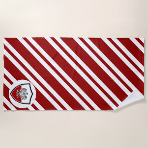 Polish flag-coat arms beach towel