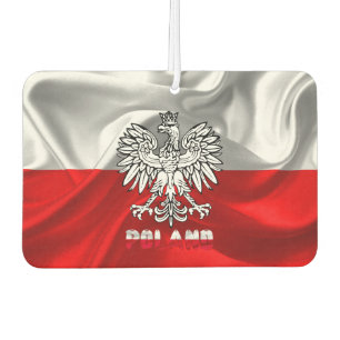 Polish flag-coat of arms car air freshener