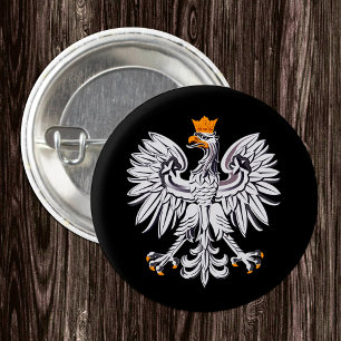 Polish Flag & Eagle Poland fashion patriot /sports 3 Cm Round Badge