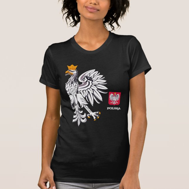Polish Flag, Eagle & Poland fashion Polska /sports T-Shirt (Front)