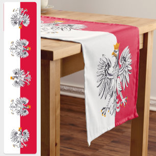 Polish flag, Eagle Sport fan house decor / Poland Short Table Runner