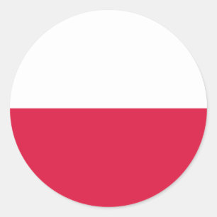 Polish Flag, Flag of Poland Classic Round Sticker