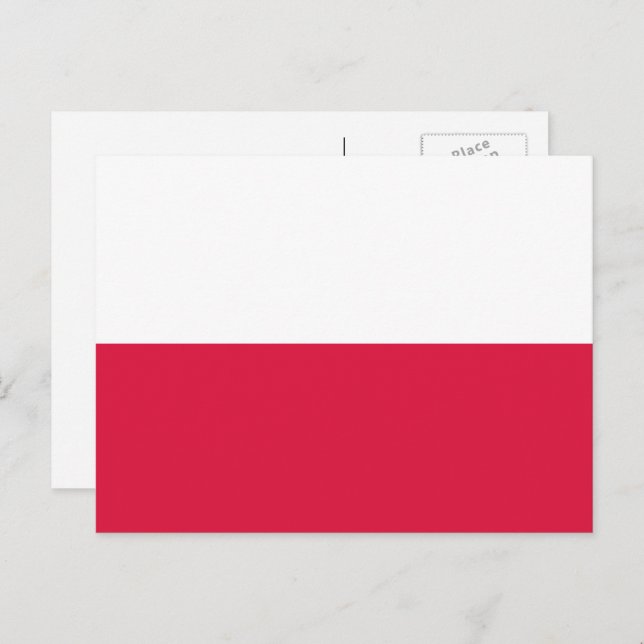 Polish Flag, Flag of Poland Postcard (Front/Back)