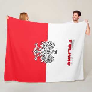 Polish flag fleece blanket