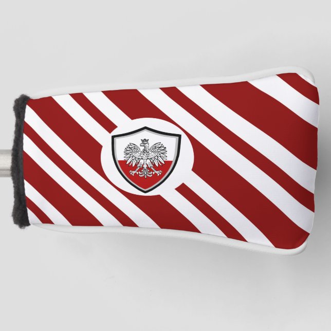 Polish flag golf head cover (Front)