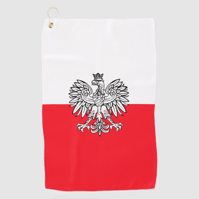 Polish flag golf towel (Front)