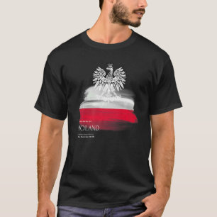 Polish flag patriotic Polska Souvenir Love Proud H T-Shirt