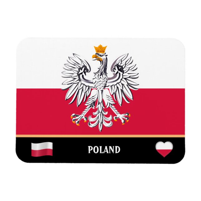 Polish Flag & Poland country travel / Poland Magnet (Horizontal)