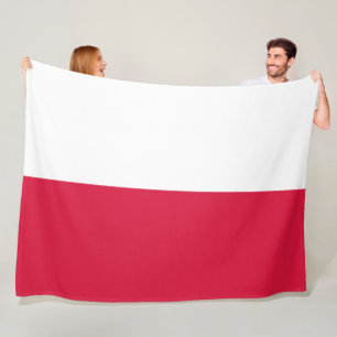 Polish Flag (Poland) Fleece Blanket
