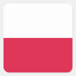 Polish Flag Square Sticker
