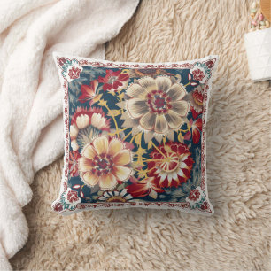 Polish Floral Stamp – Intricate Flower Pattern  Cushion