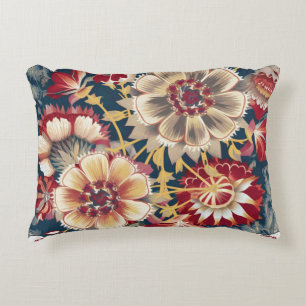 Polish Floral Stamp – Intricate Flower Pattern Decorative Cushion