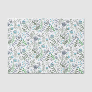 Polish Folk Art Whimsical Flower Pattern Tissue Paper