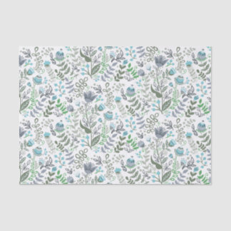 Polish Folk Art Whimsical Flower Pattern Tissue Paper