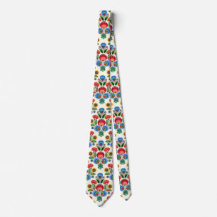 Polish Folk Flowers Tie