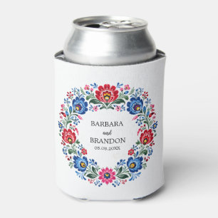 Polish Folk Polska Floral Traditional Vintage Can Cooler
