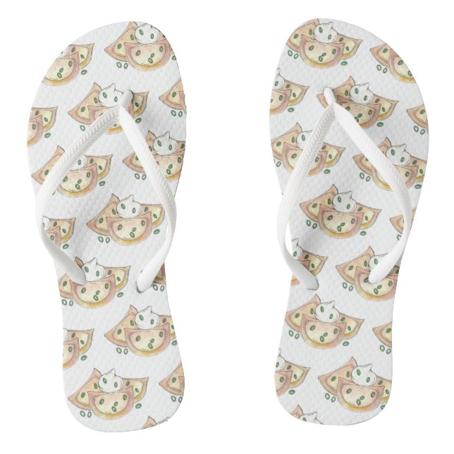 Polish Food Pierogi Dumplings Slovakian Pierogies Thongs (Footbed)