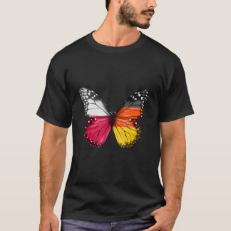 Polish German Flag Butterfly T-Shirt