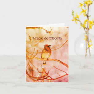 Polish Get Well Wildlife Nature Personalised Card