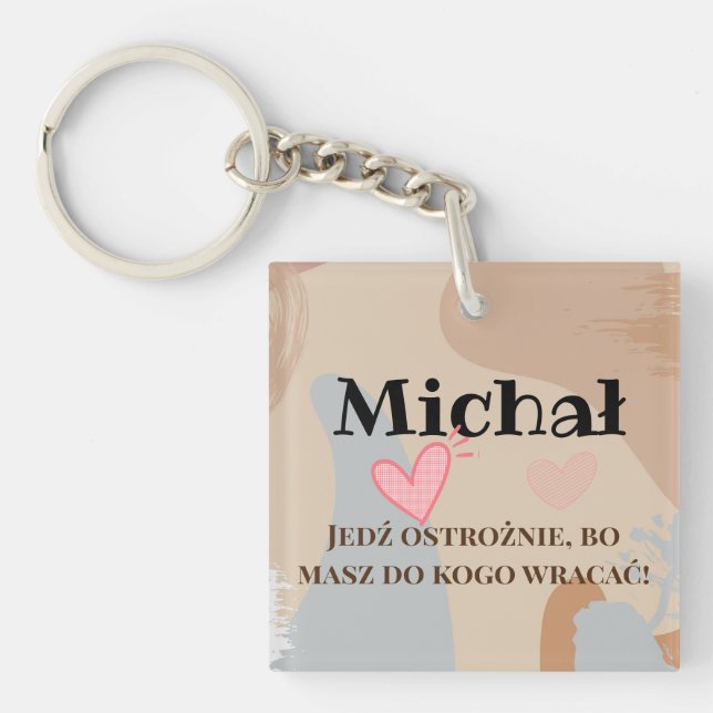 Polish gift for him boyfriend Poland po polsku Key Ring (Front)