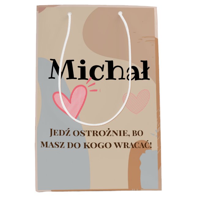 Polish gift for him boyfriend Poland po polsku Medium Gift Bag (Front)