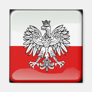 Polish glossy flag magnet