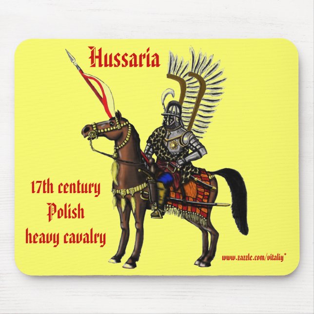 Polish hussar cool mousepad design (Front)