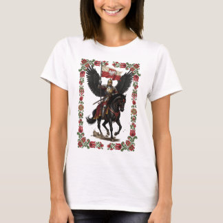Polish Hussar Folk Frame Art T-Shirt