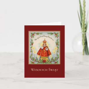 Polish Infant of Prague Christmas Holiday Card