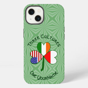 Polish Irish American Shamrock Flag Personalised iPhone 13 Case