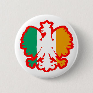 POLISH/IRISH FLAG 6 CM ROUND BADGE