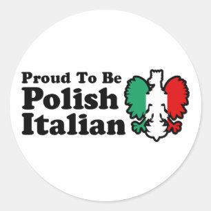 Polish Italian Classic Round Sticker