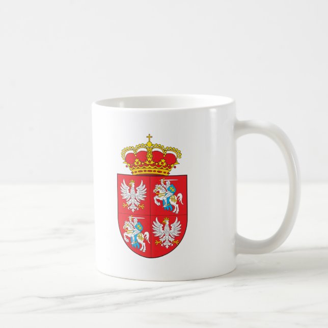 Polish Lithuanian Commonwealth Coat of Arms Coffee Mug (Right)