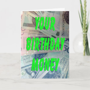 Polish Loti Birthday Money Card