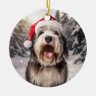 Polish Lowland Sheepdog Christmas Ornament