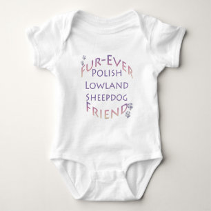 Polish Lowland Sheepdog Fur-ever Friend Baby Bodysuit
