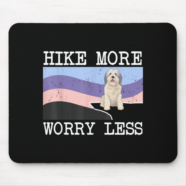 Polish lowland sheepdog hike more worry less mouse pad (Front)