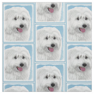 Polish Lowland Sheepdog Painting - Dog Art Fabric