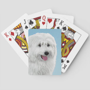 Polish Lowland Sheepdog Painting - Original Dog Ar Playing Cards