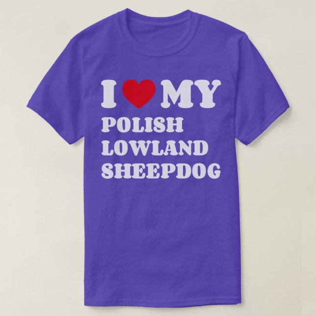 Polish Lowland Sheepdog T-Shirt (Design Front)
